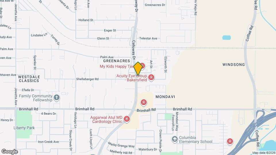 5 -Bedroom Home for Rent in Desirable Southwest Bakersfield Map and Location Details