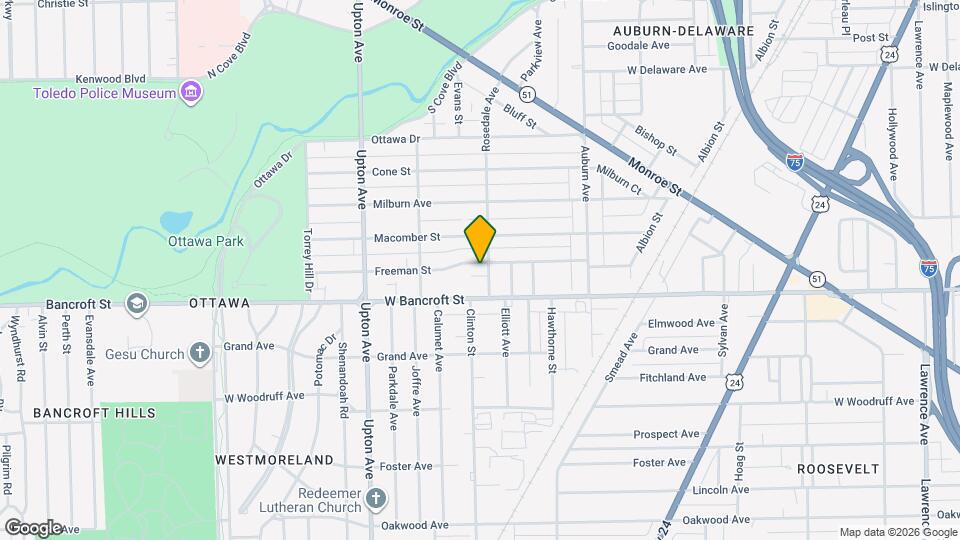 1709 Freeman St Map and Location Details