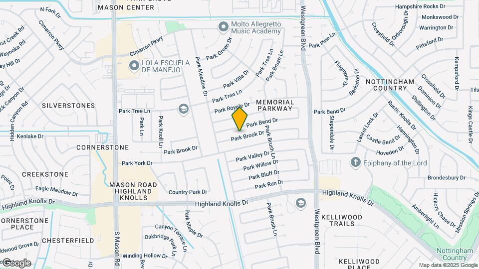 21406 Park Brook Dr Map and Location Details