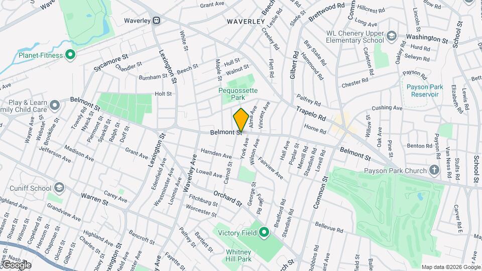 748 Belmont St, Unit 2 Map and Location Details