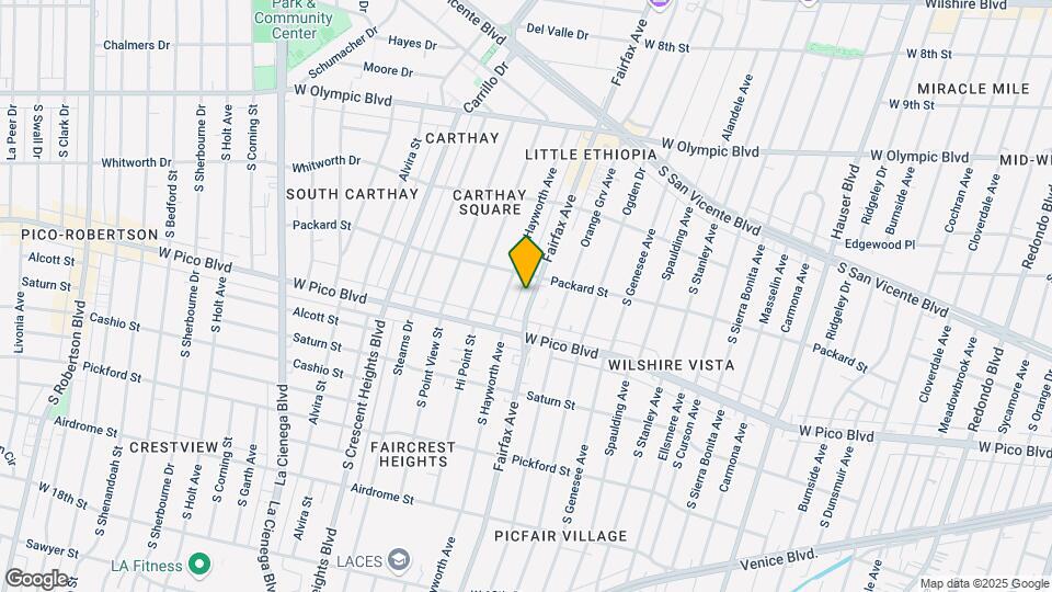 1221 S Fairfax Ave Map and Location Details