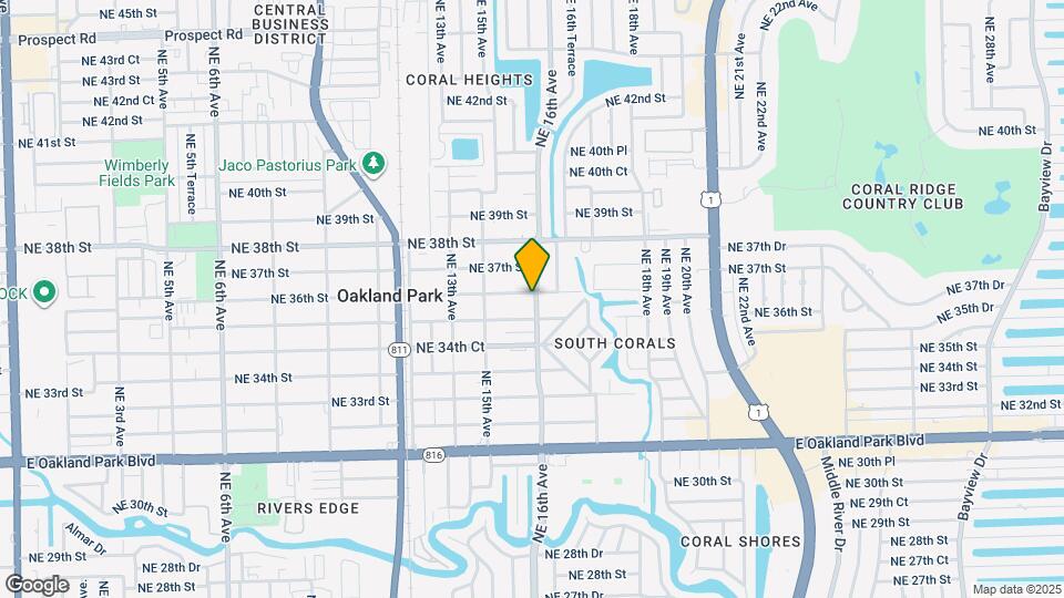 1598 NE 36th St Map and Location Details