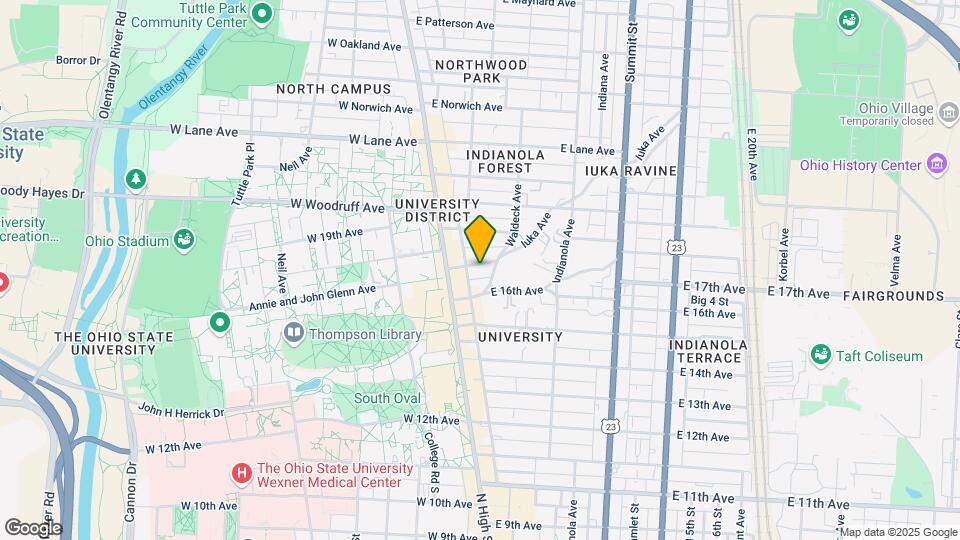 47 E 17th Ave Map and Location Details