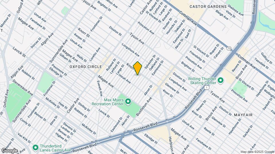 6734 Sylvester St Map and Location Details
