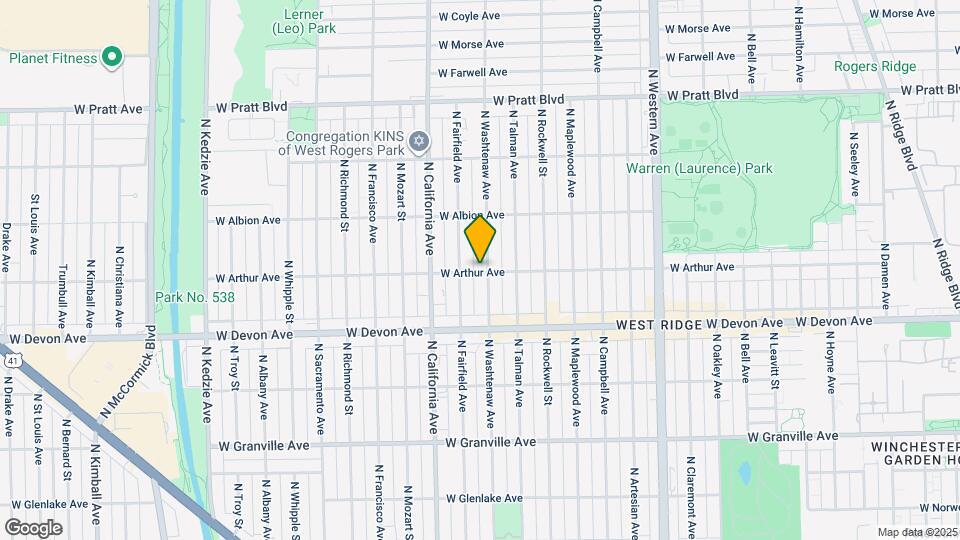 2704 W Arthur Ave Map and Location Details