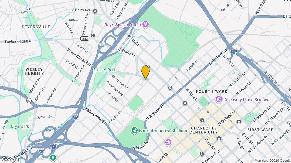 206 S Cedar St Map and Location Details