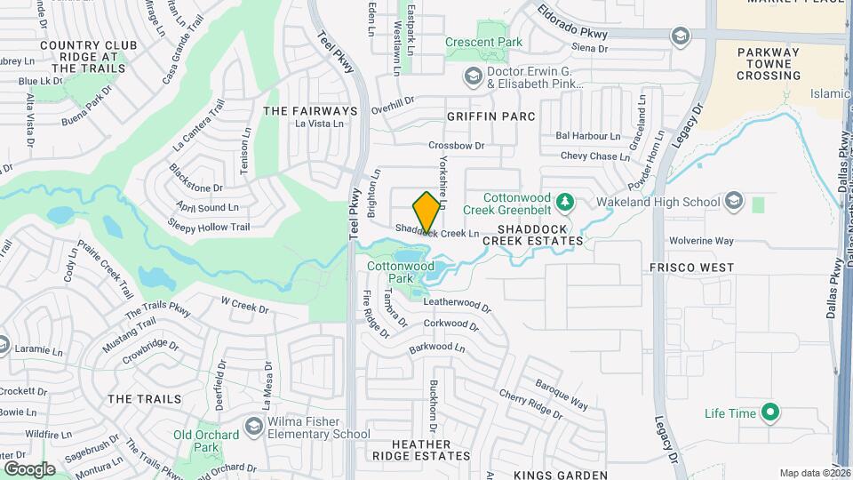 3441 Shaddock Creek Ln Map and Location Details