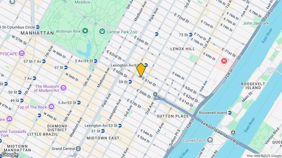 166 E 61st St-Unit -18E Map and Location Details