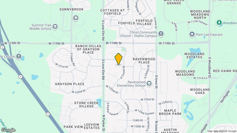 21247 W 120th Terrace Map and Location Details