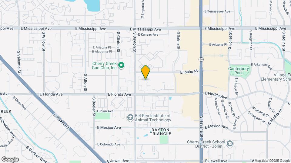 9816 E Carolina Pl Map and Location Details