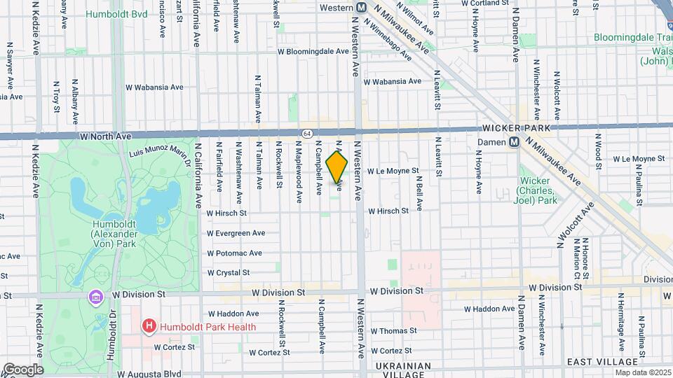 1436 N Artesian Ave, Unit 3 Map and Location Details