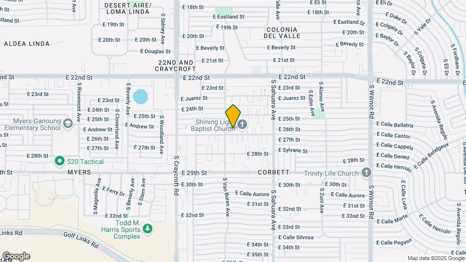 5711 E 26th St Map and Location Details