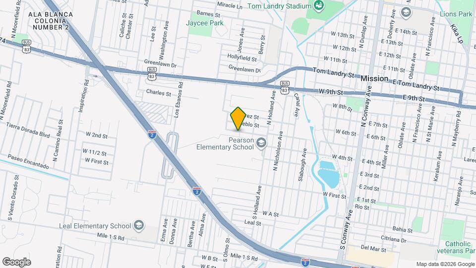 1001 Hidalgo St Map and Location Details