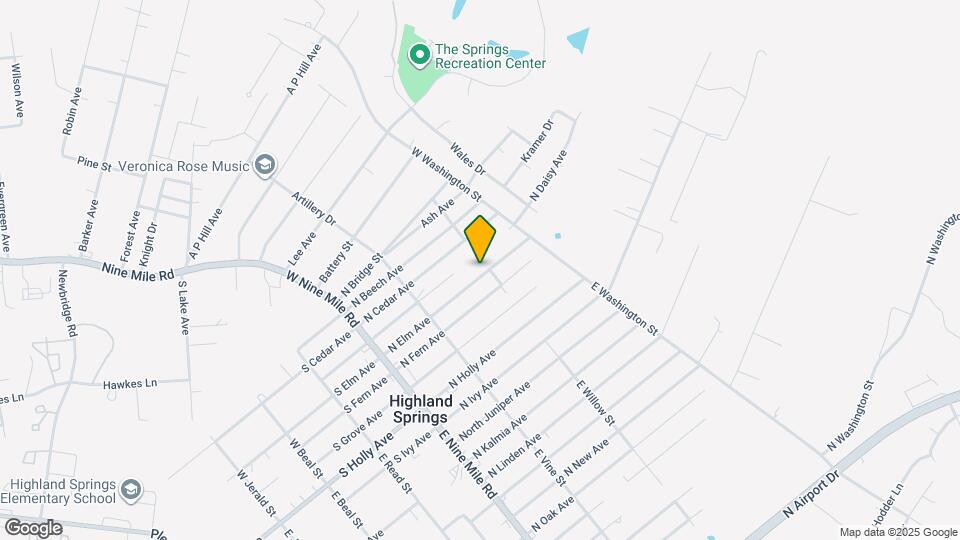 132 N Elm Ave Map and Location Details