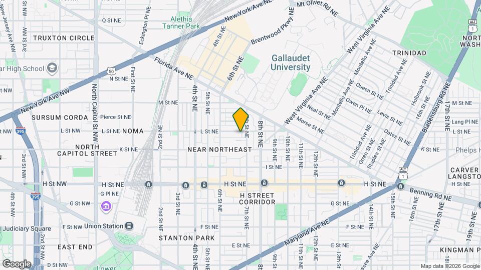 645 L St NE, Unit Basement Mapa y Detalles de la Ubicación