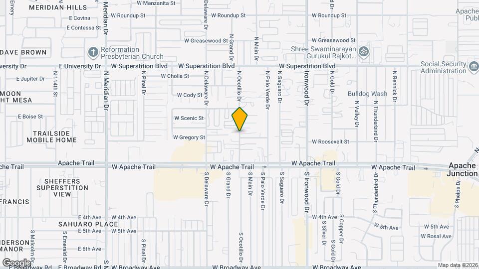 270 N Ocotillo Dr Map and Location Details