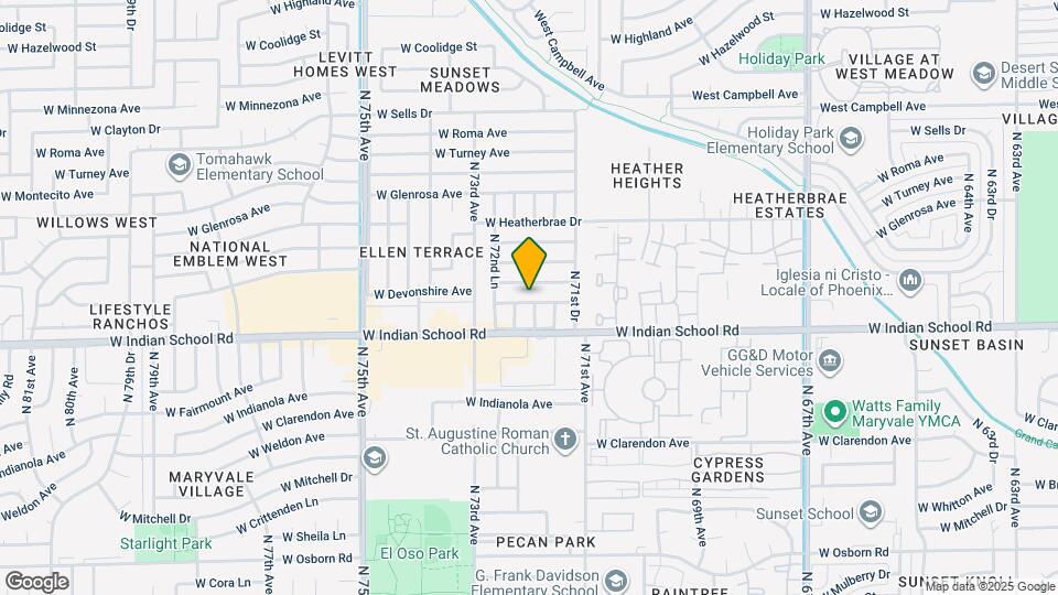 7208 W Monterosa St Mapa y Detalles de la Ubicación