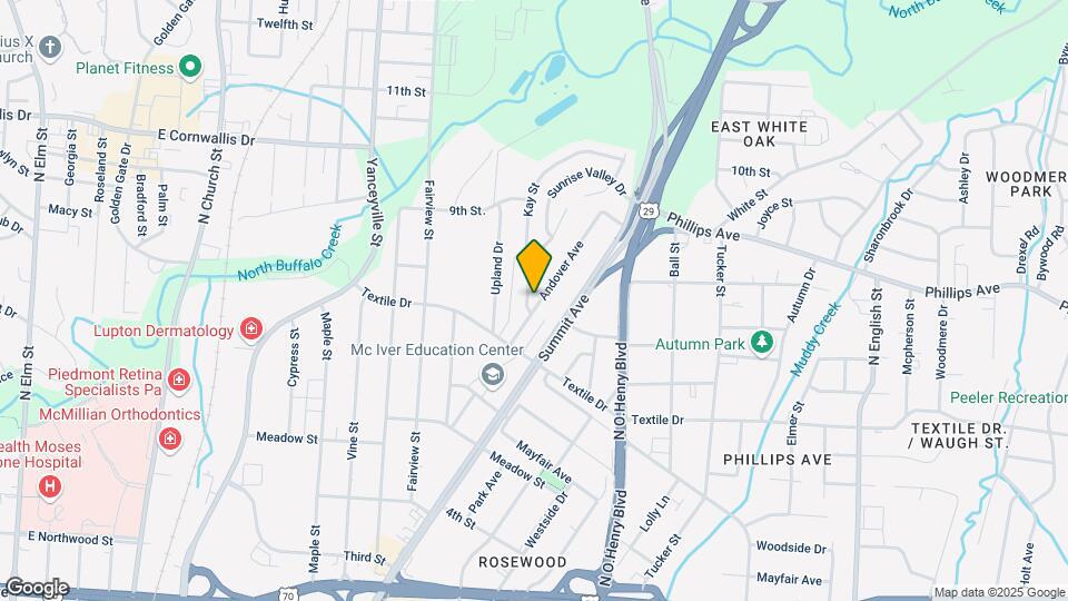 1511 Andover Ave Map and Location Details