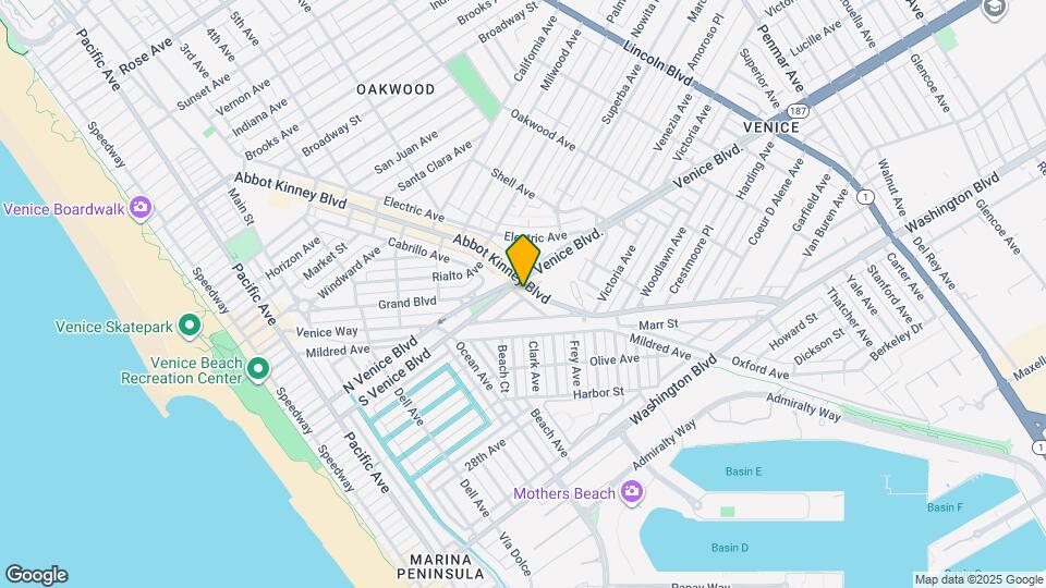 1706-1708 Abbot Kinney Blvd Map and Location Details