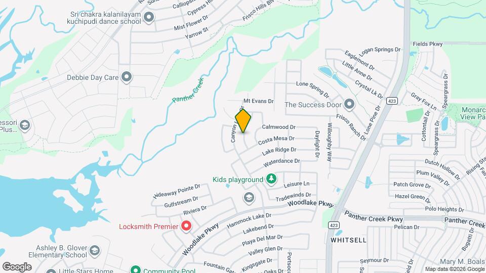 3421 Palm Lake Drive Map and Location Details