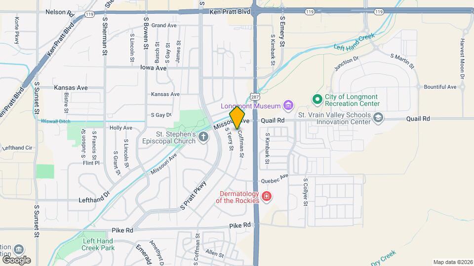 1225 S Coffman St Map and Location Details