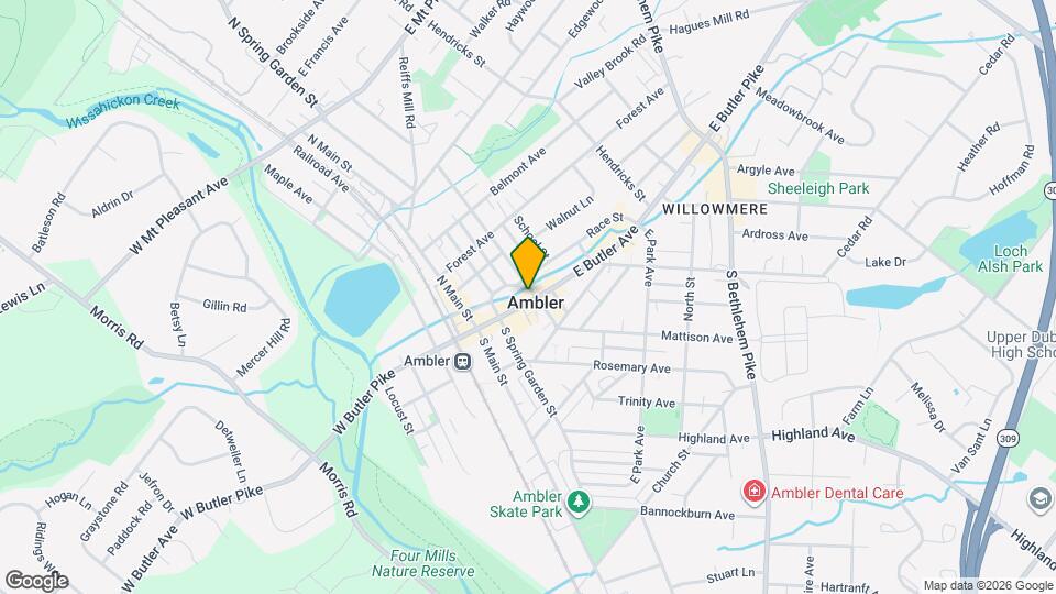 87 E Butler Ave Map and Location Details