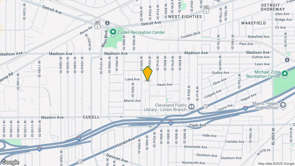 2112 W 93rd St, Unit Up Stairs Map and Location Details