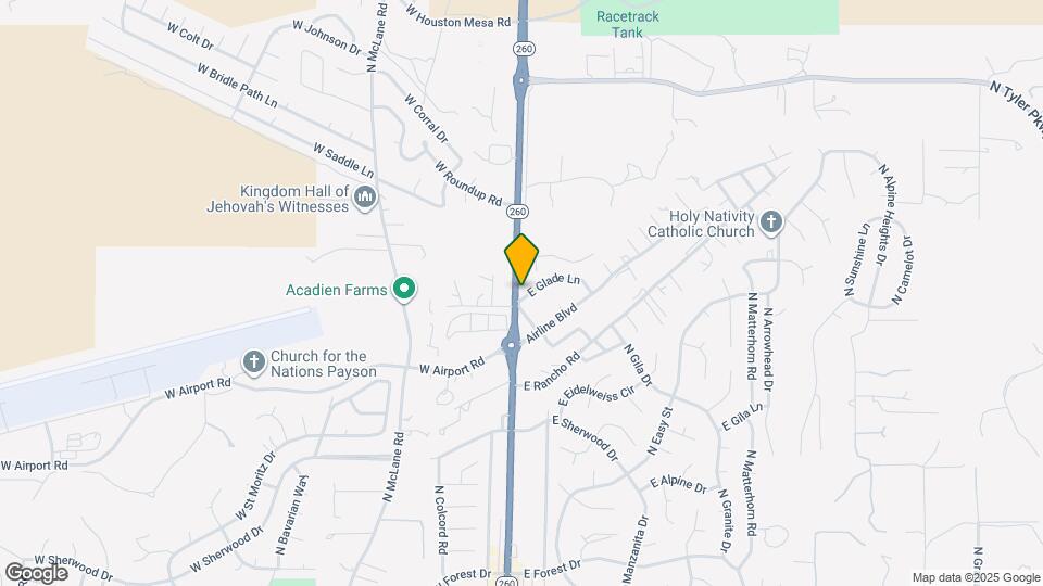 100 E Glade Ln Map and Location Details