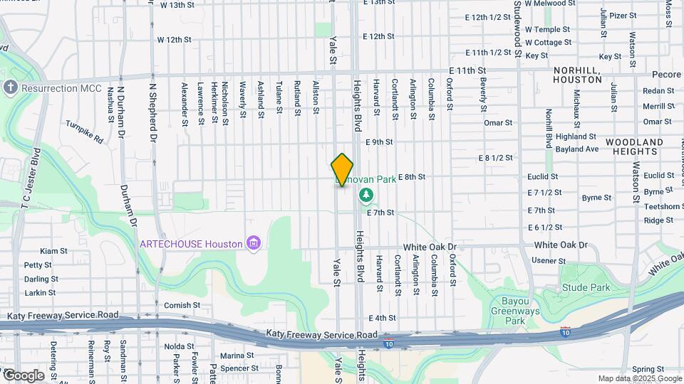 732 Yale St Map and Location Details