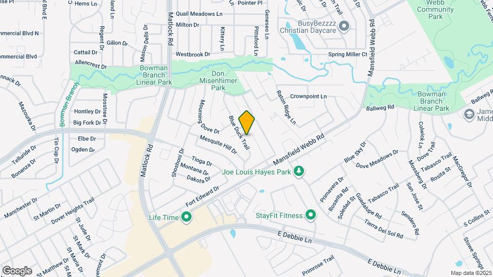 8009 Blue Duck Trail Map and Location Details