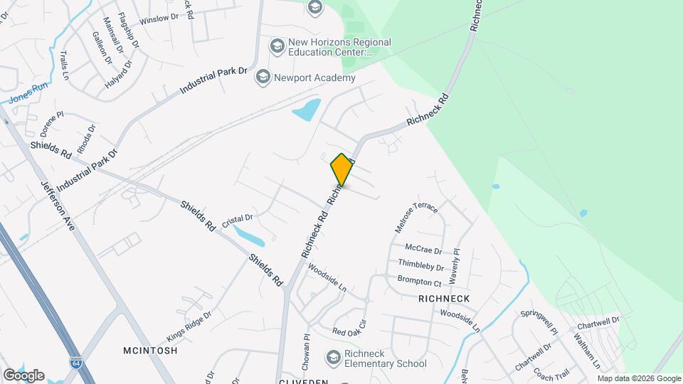 480 Richneck Rd Map and Location Details