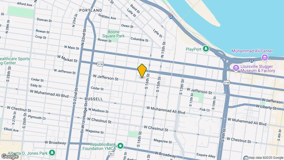 1625 W Jefferson St Map and Location Details
