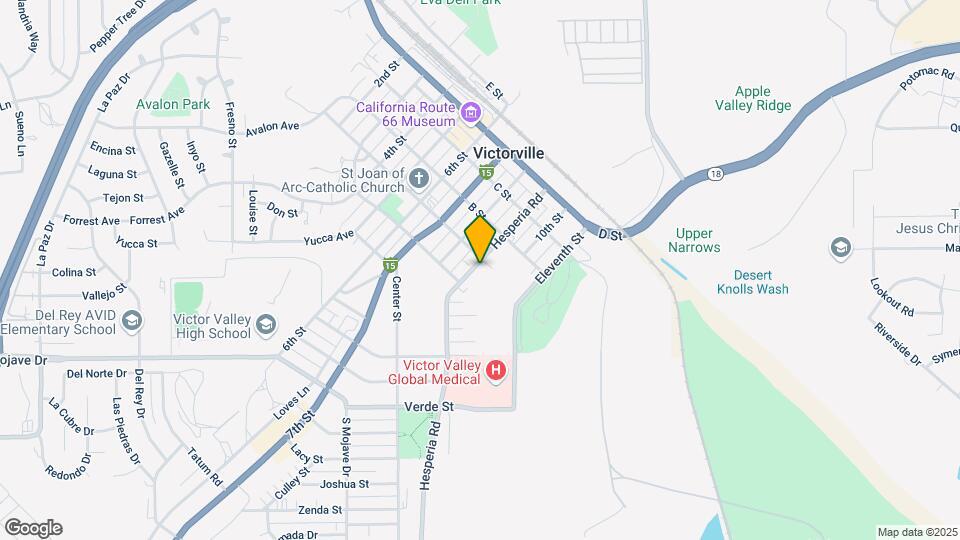 15473-15477 Hesperia Rd Map and Location Details