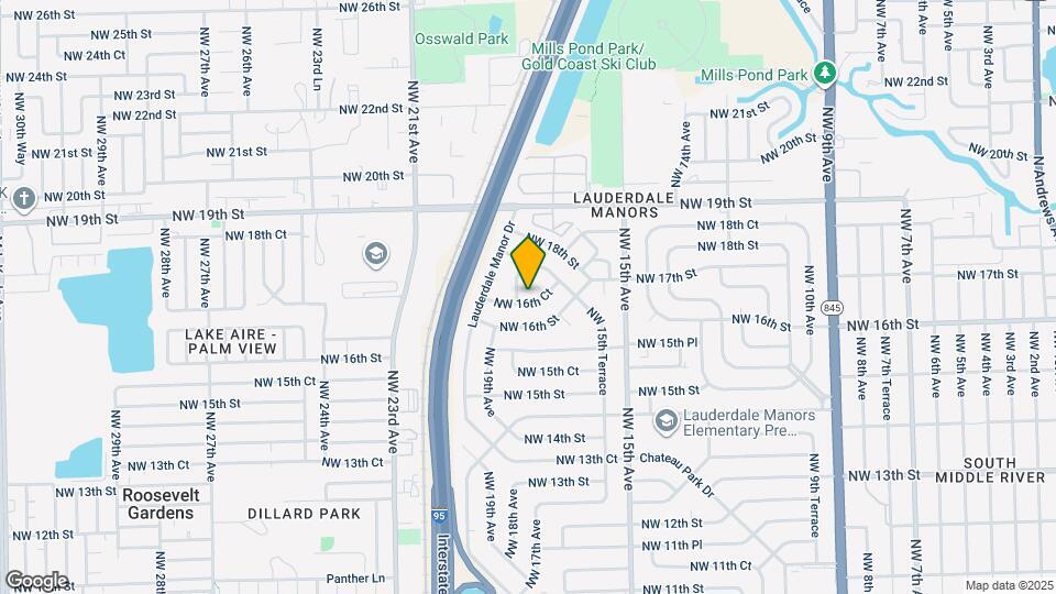 1709 NW 16th Ct Map and Location Details