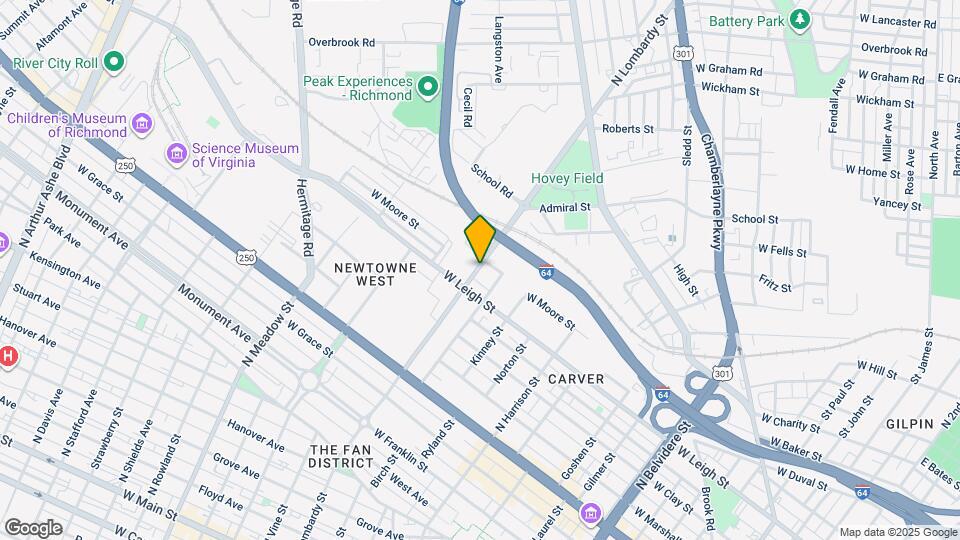 1021 N Lombardy St Map and Location Details