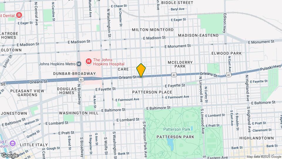 234 N Patterson Park Ave Map and Location Details