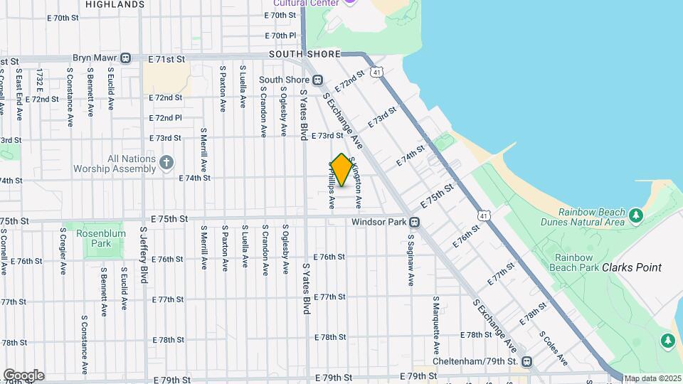 2456 E 74th Pl Map and Location Details
