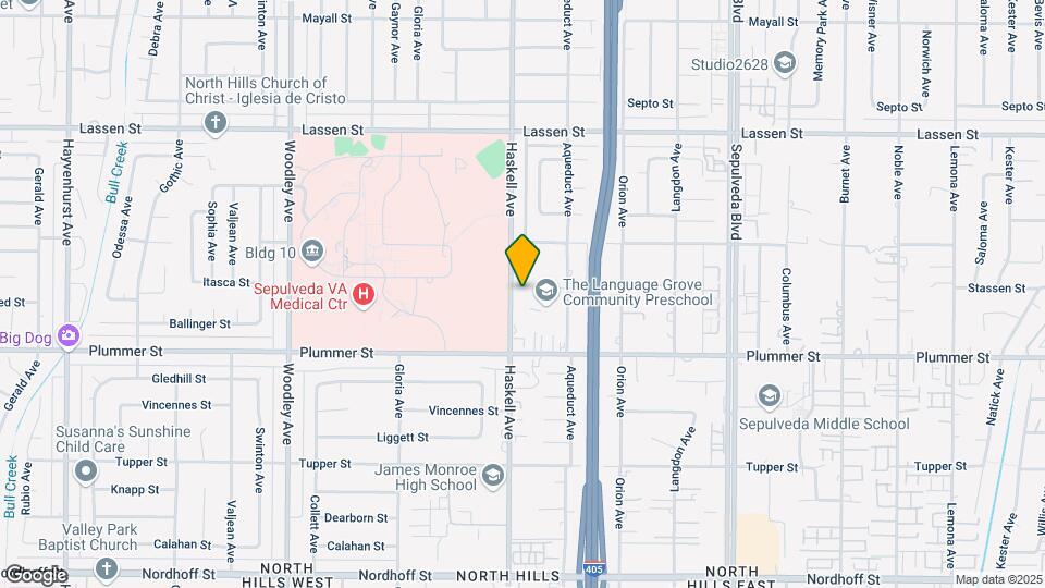9606 Haskell Ave Map and Location Details