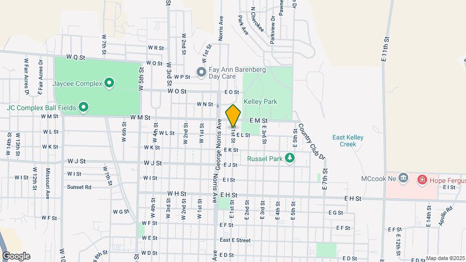 1206 E 1st St Map and Location Details