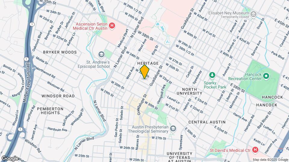 610 W 31st St Map and Location Details