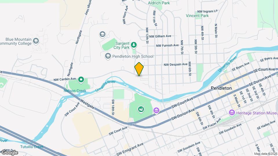 Pendleton Riverside Mapa y Detalles de la Ubicación
