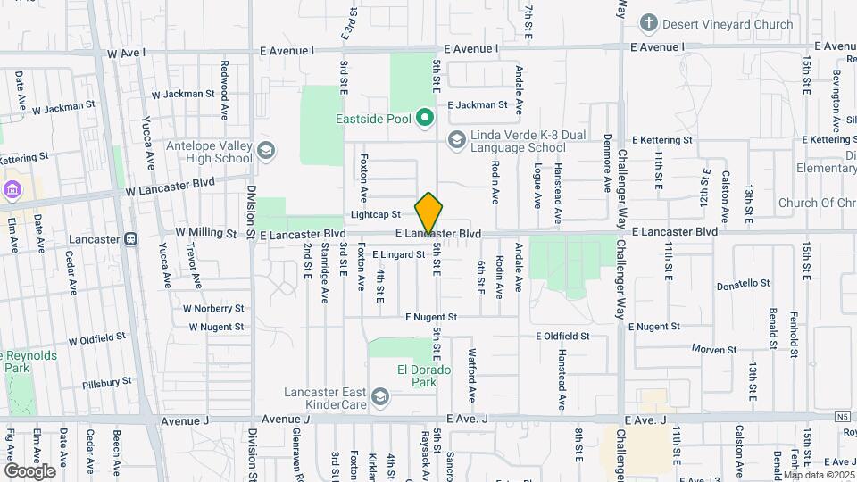 438-472 E Lancaster Blvd Mapa y Detalles de la Ubicación