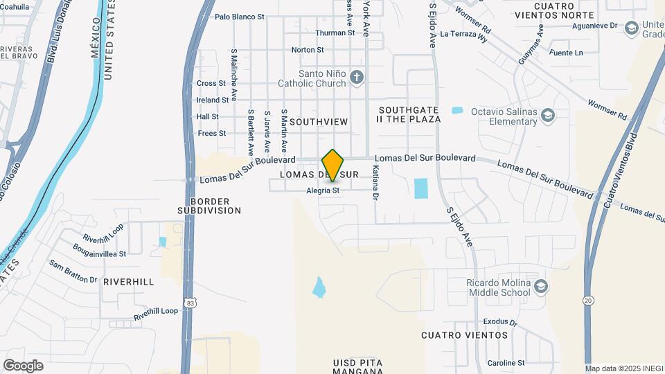 2512 Alegria St Map and Location Details