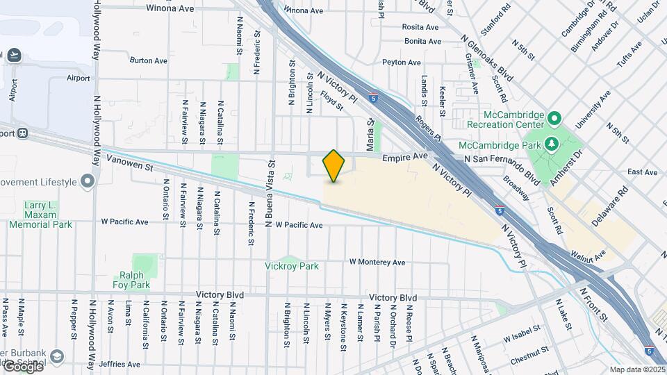 Furnished Studio - Burbank Map and Location Details