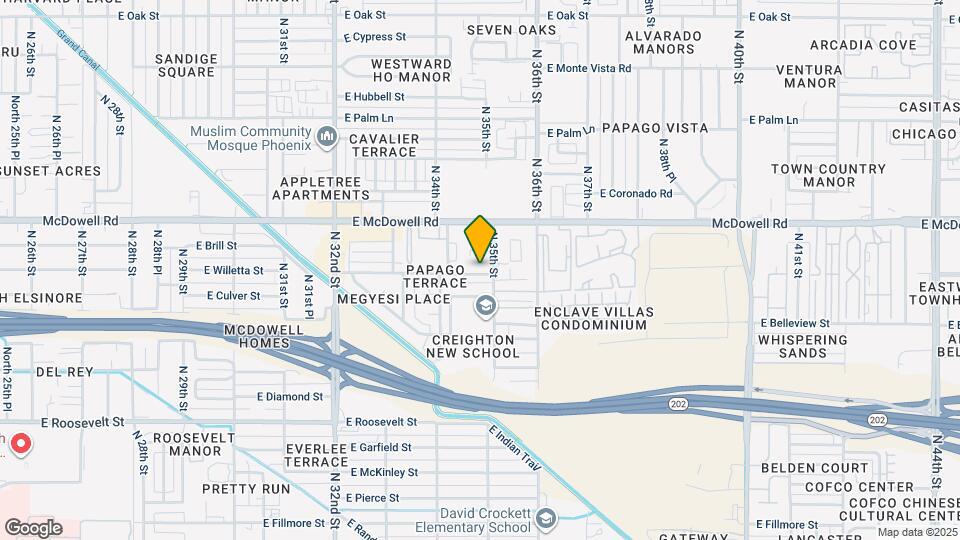 3436 E Willetta St Map and Location Details