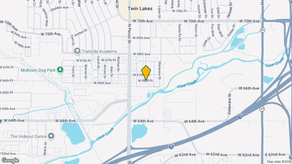 1400 W 66th Pl Map and Location Details