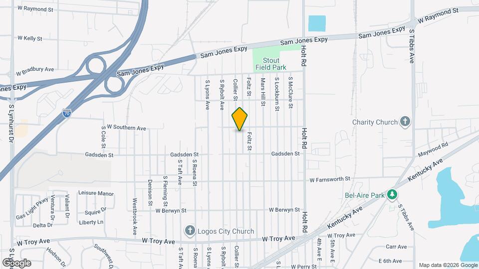 2615 Collier St Map and Location Details