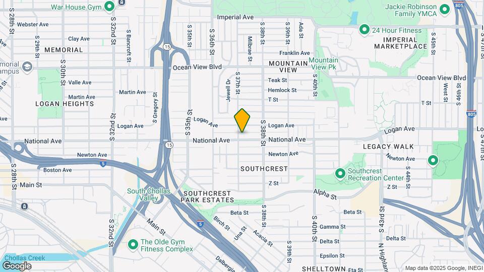 3708 National Ave Map and Location Details