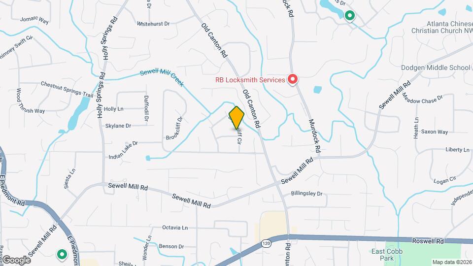 1540 Brookcliff Cir Map and Location Details