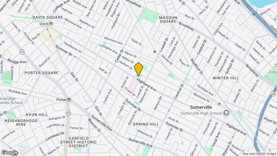 233A Highland Ave, Unit 2 Map and Location Details